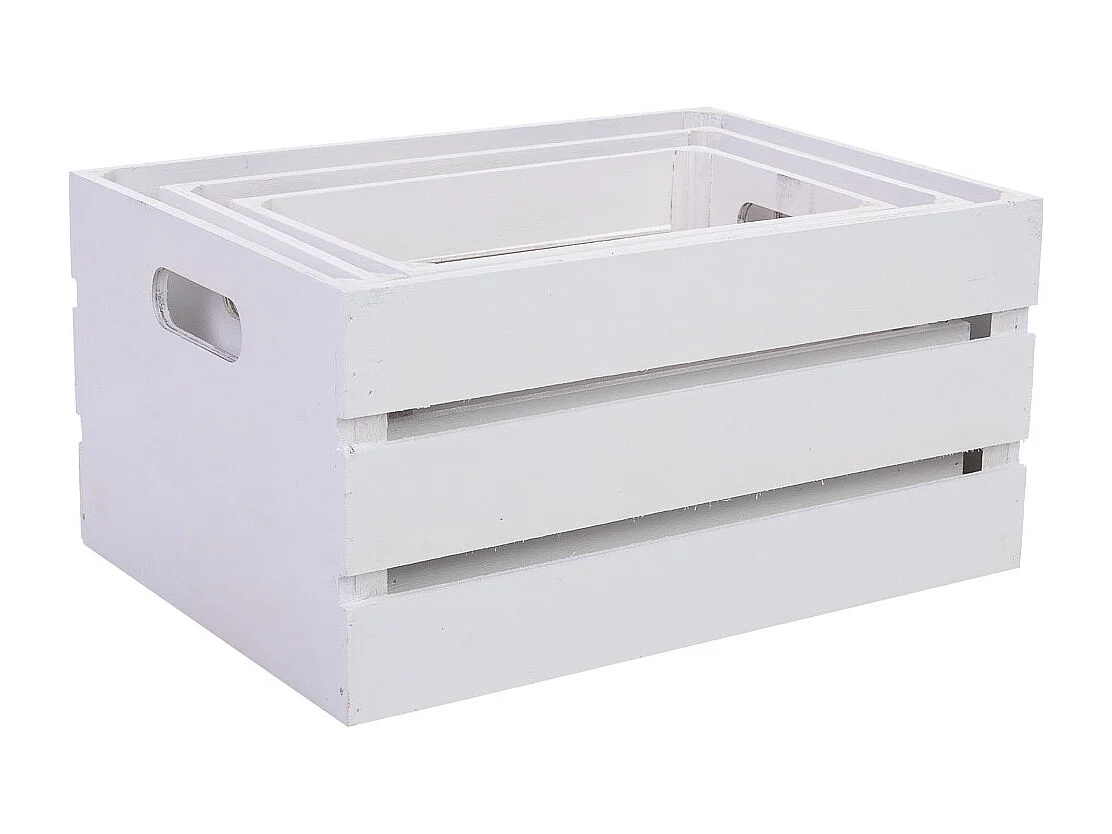 Bedruckte Holzschubladen 3er Set 36x26x18h-31x21x16h-26x16x14h cm