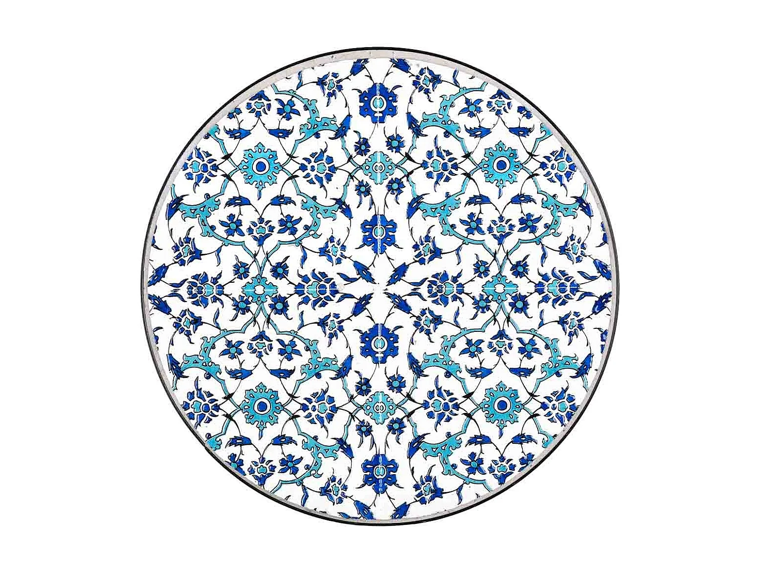 Satz mit 3 schwarzen Mosaik- und Schmiedeeisenhalterungen D30x68h-D25x