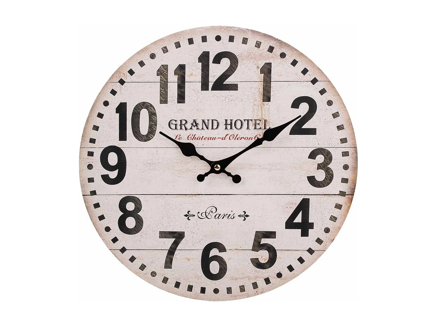 Reloj de pared de madera blanco D34x2h cm