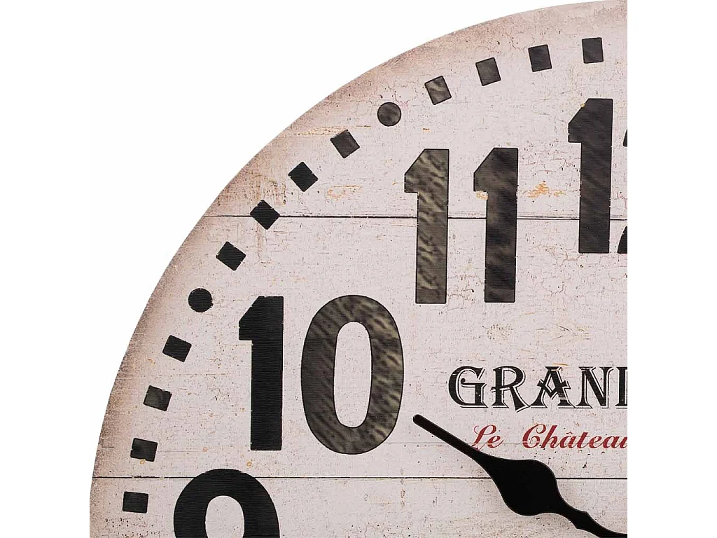 Reloj de pared de madera blanco D34x2h cm