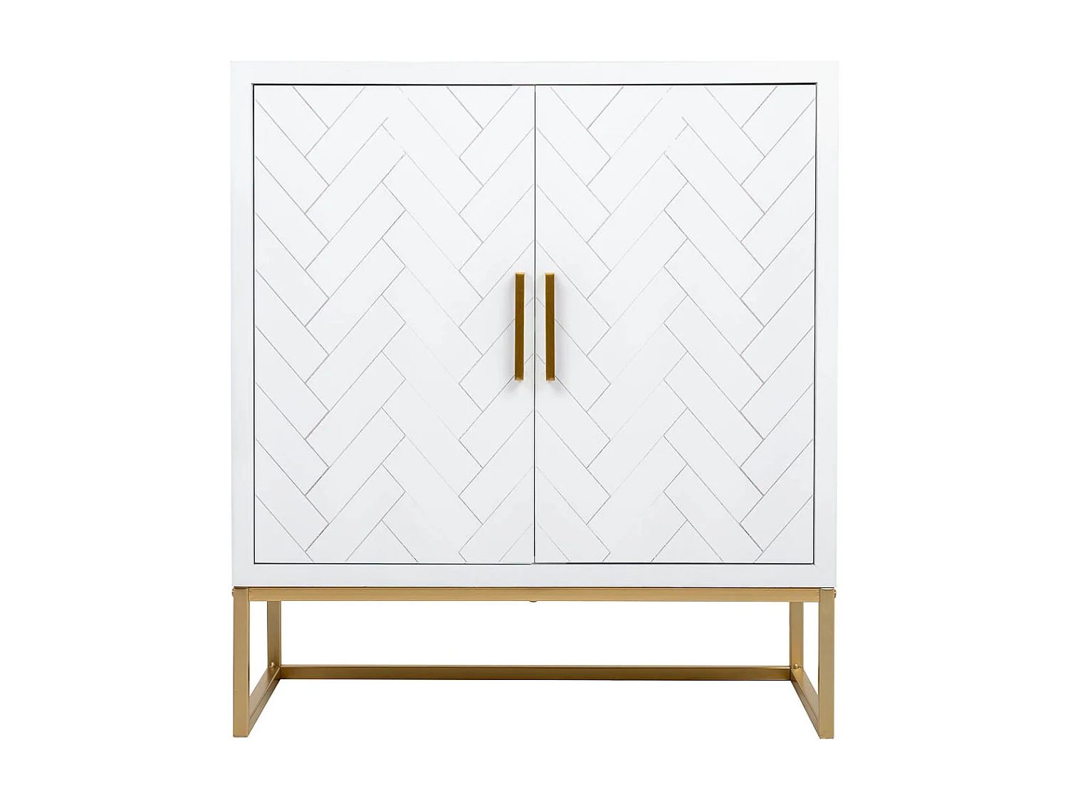 Aparador 1 cajón y 2 puertas de madera y metal 80x39,5x89h cm