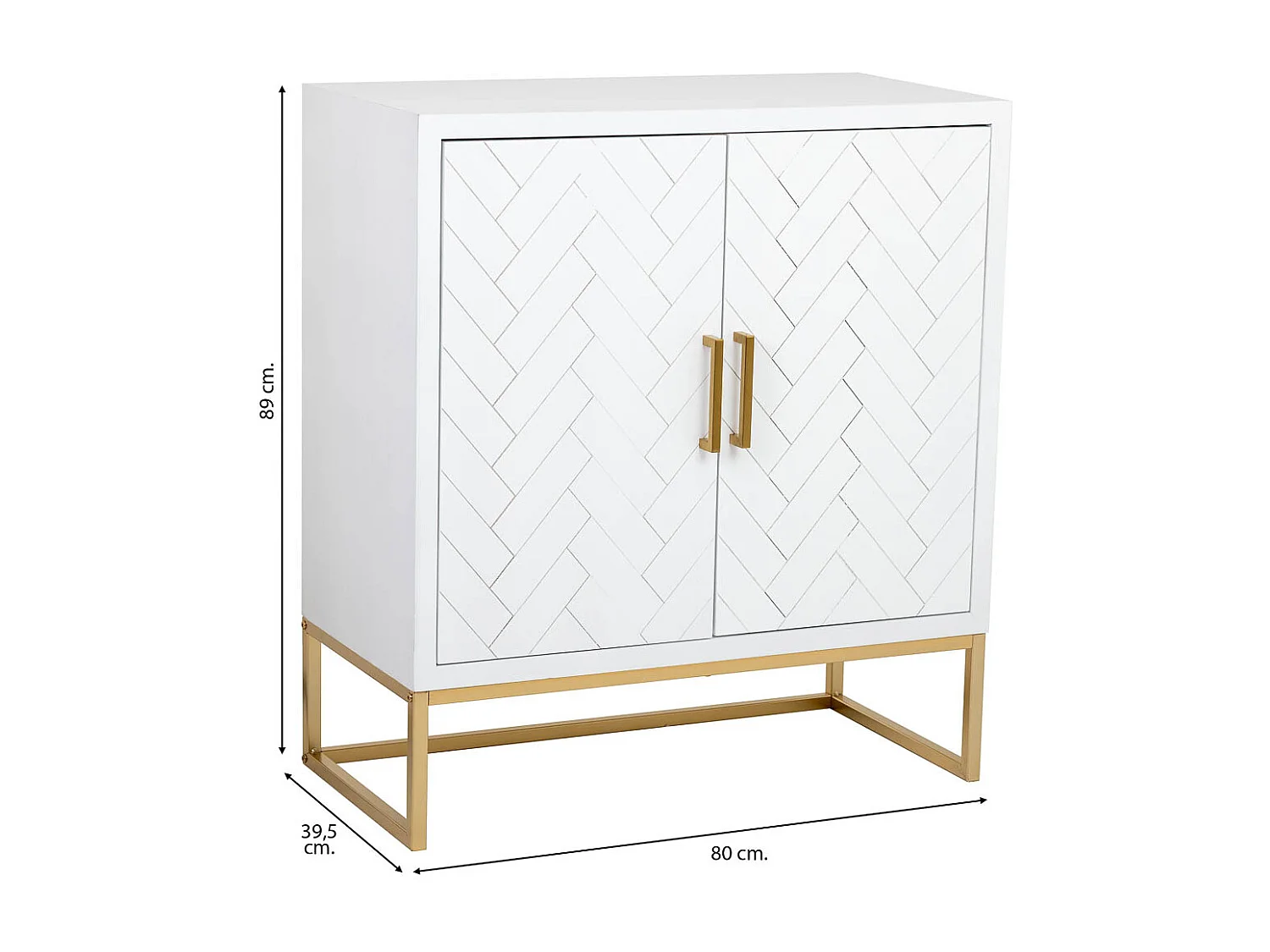 Sideboard aus Holz und Metall 80x39,5x89h cm