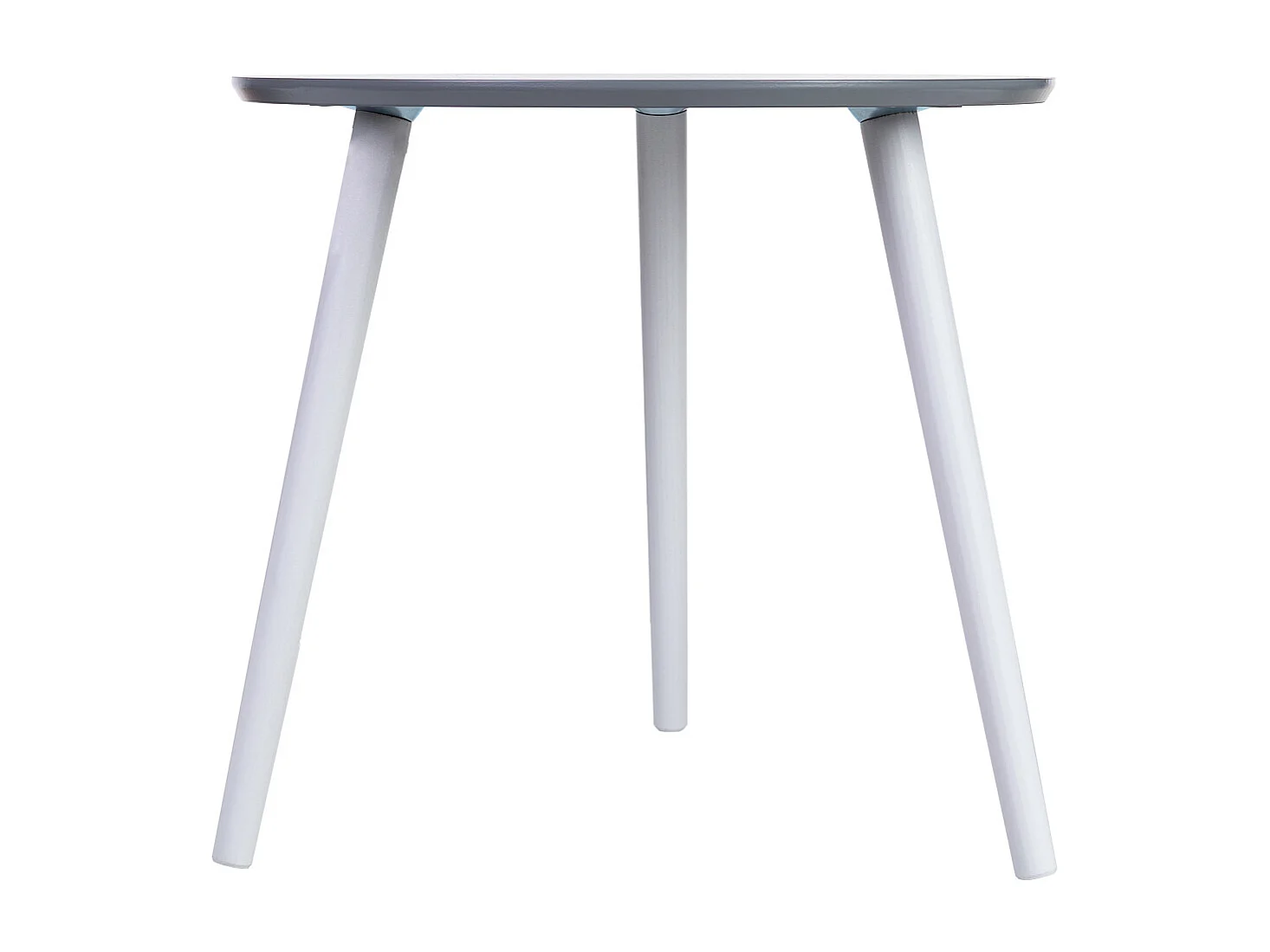 Beistelltisch aus Holz mit 3 Beinen, Schwarz 50x50x46h cm