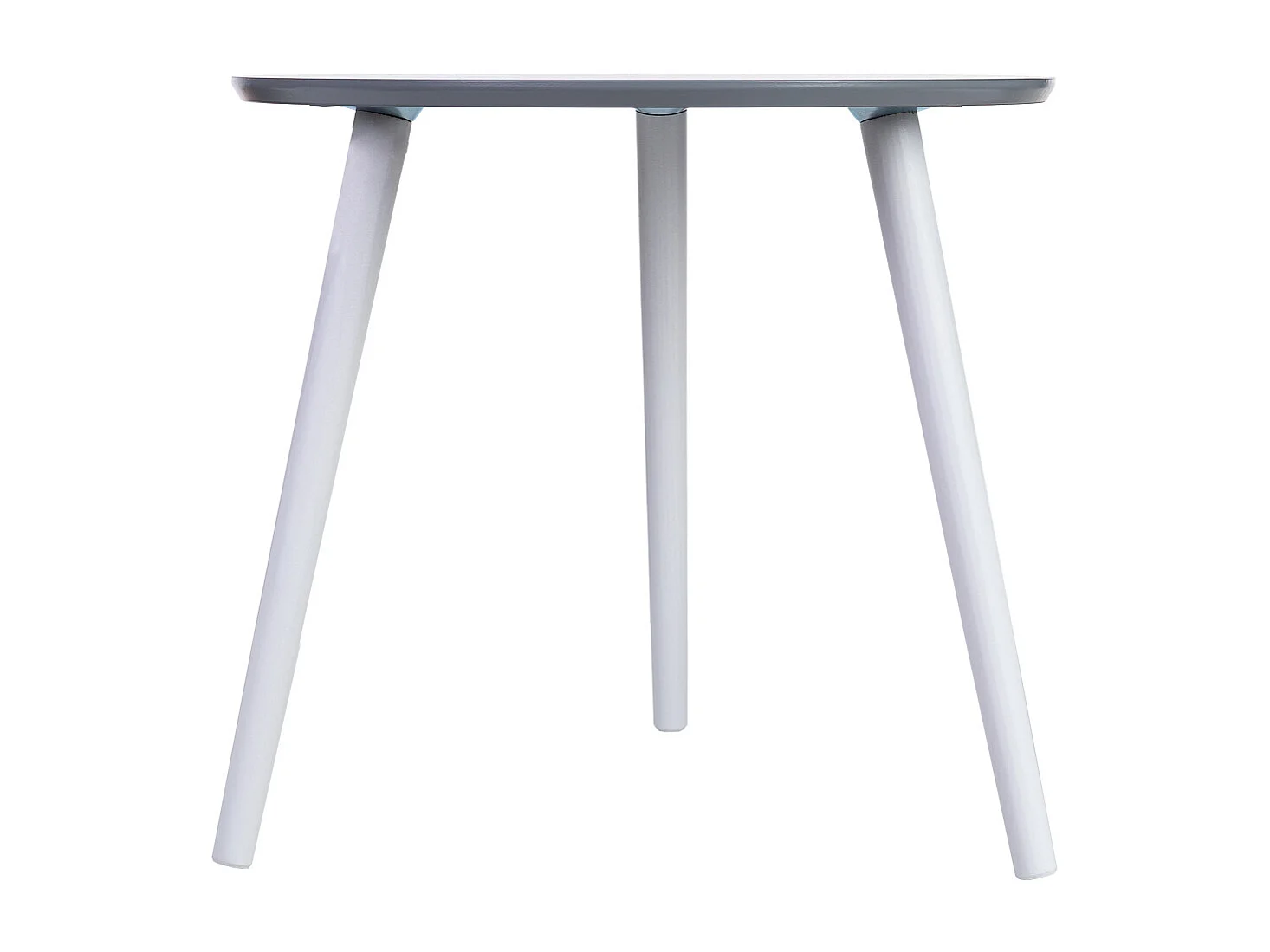 Mesa auxiliar de madera 3 patas negra 50x50x46h cm