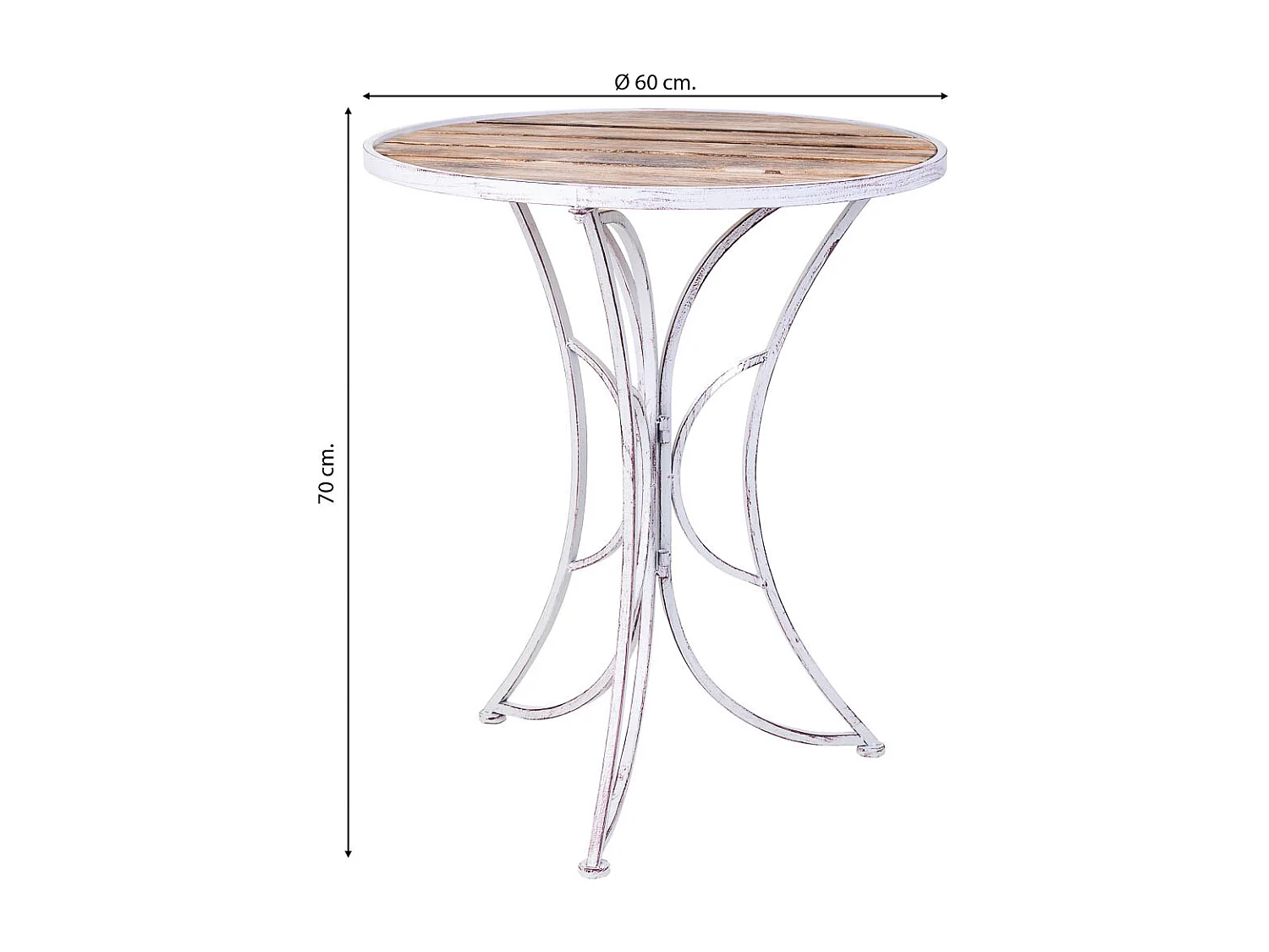 Table gris 60x60x70h cm