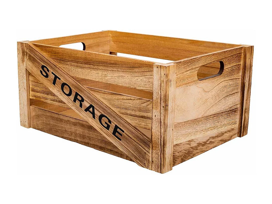 Holzschubladen 2er Set 36x26x18 -31x21x16h cm