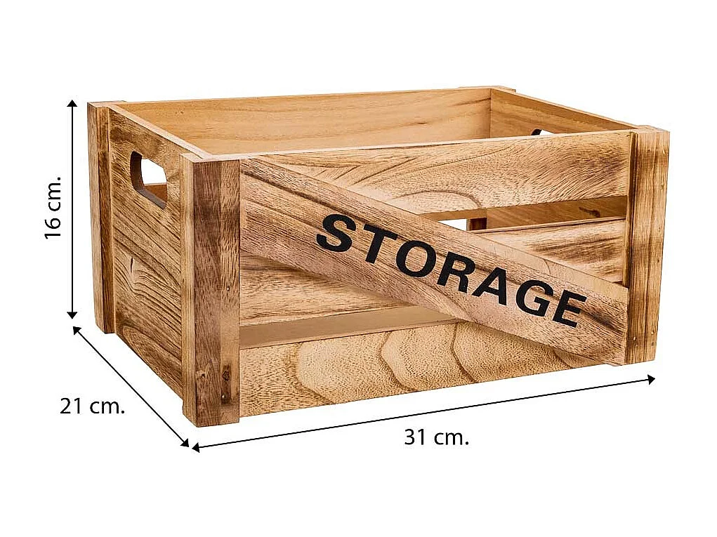 Lot de 2 tiroirs en bois 36x26x18 -31x21x16h cm
