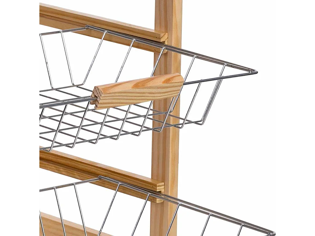 Carro de cocina de madera47x37x79h cm marrón