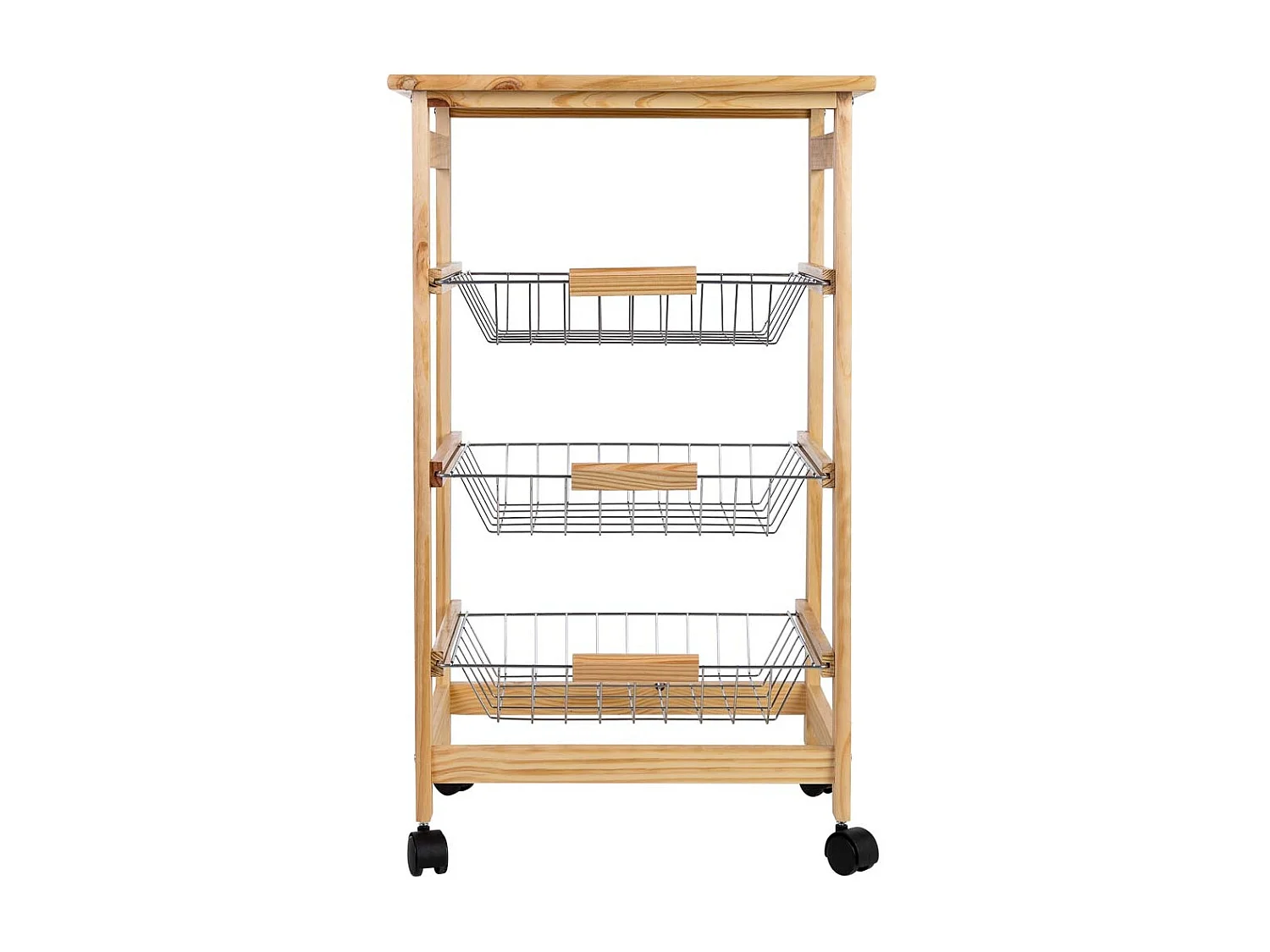 Chariot de cuisine en bois 47x37x79h cm