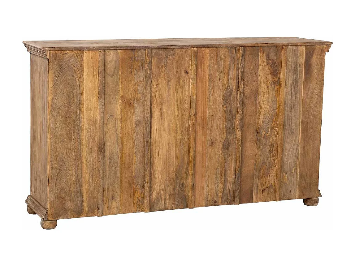 Buffet en bois marron fait main, 180x43x100h cm