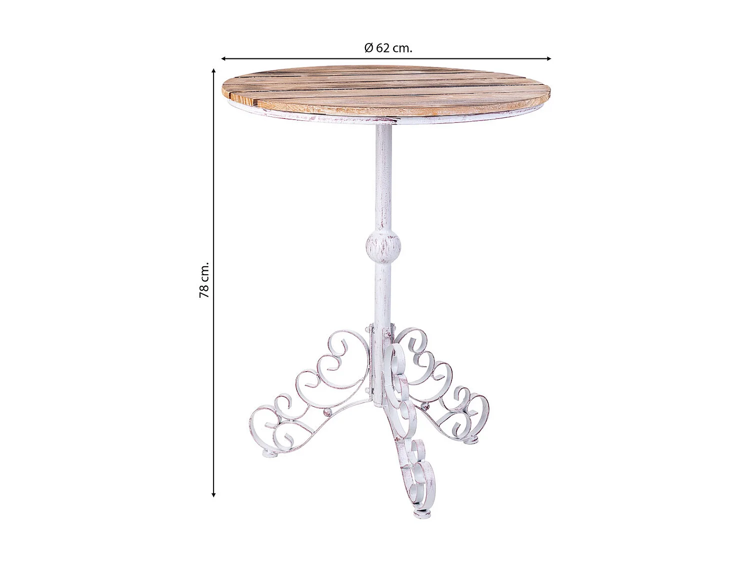 Mesa blanca 62x62x78