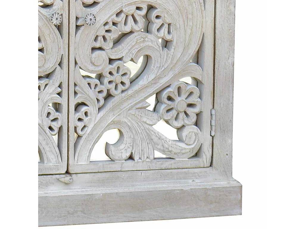 Salão de madeira branco 97x40x93