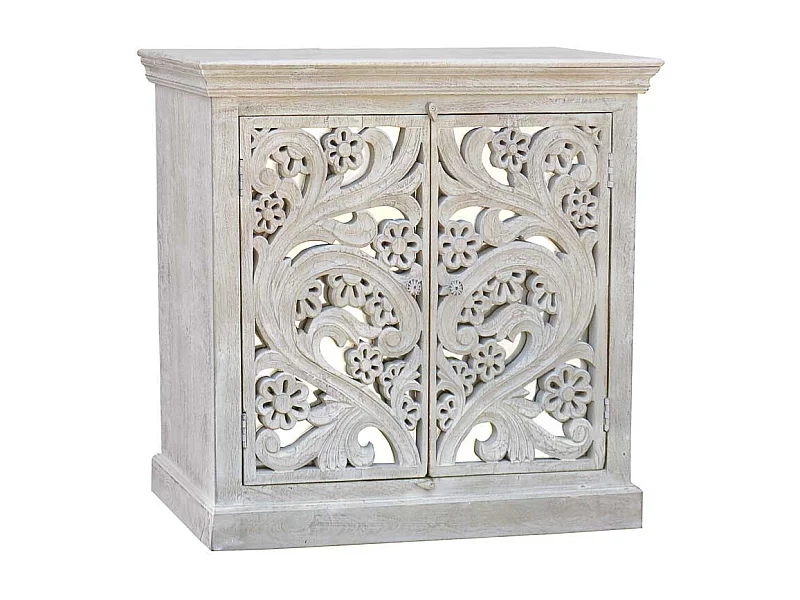 Console d'entrée en bois blanc 97x40x93h