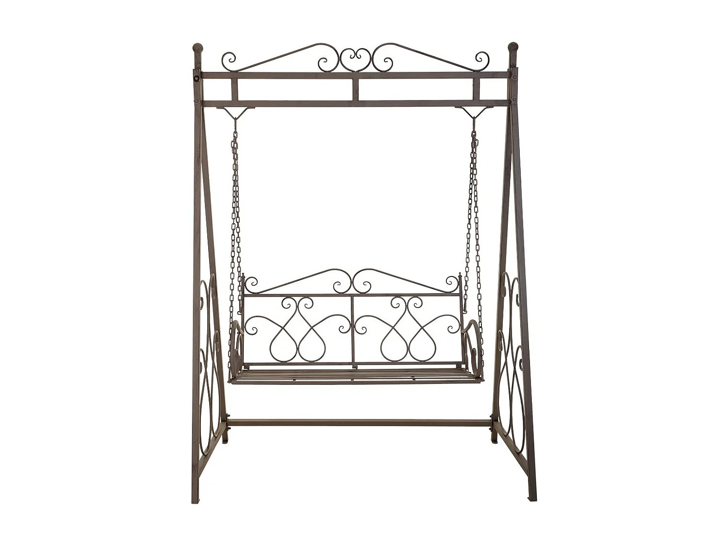 Schwarzes Schaukel aus Schmiedeeisen 161x90x214h cm