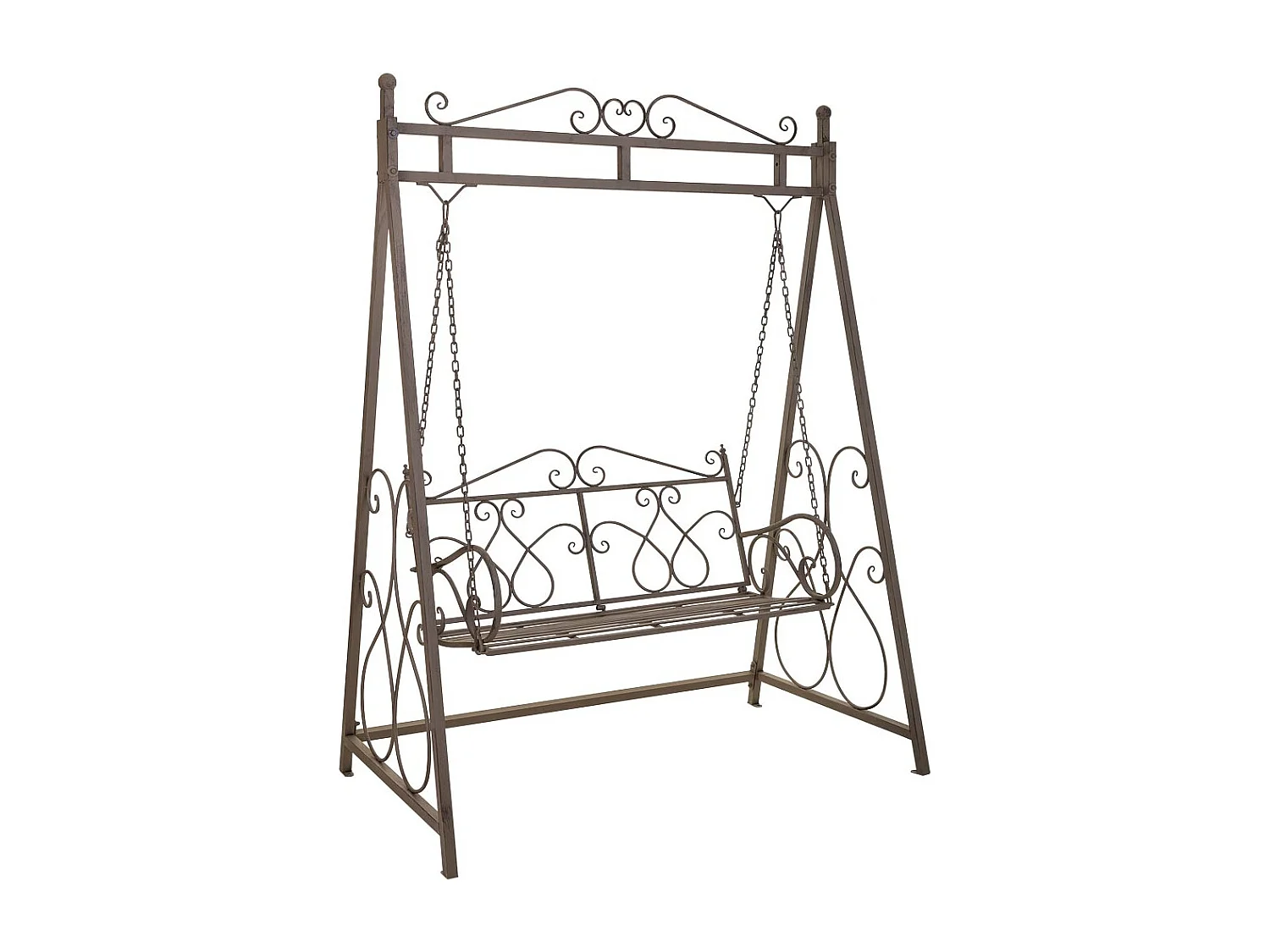 Schwarzes Schaukel aus Schmiedeeisen 161x90x214h cm