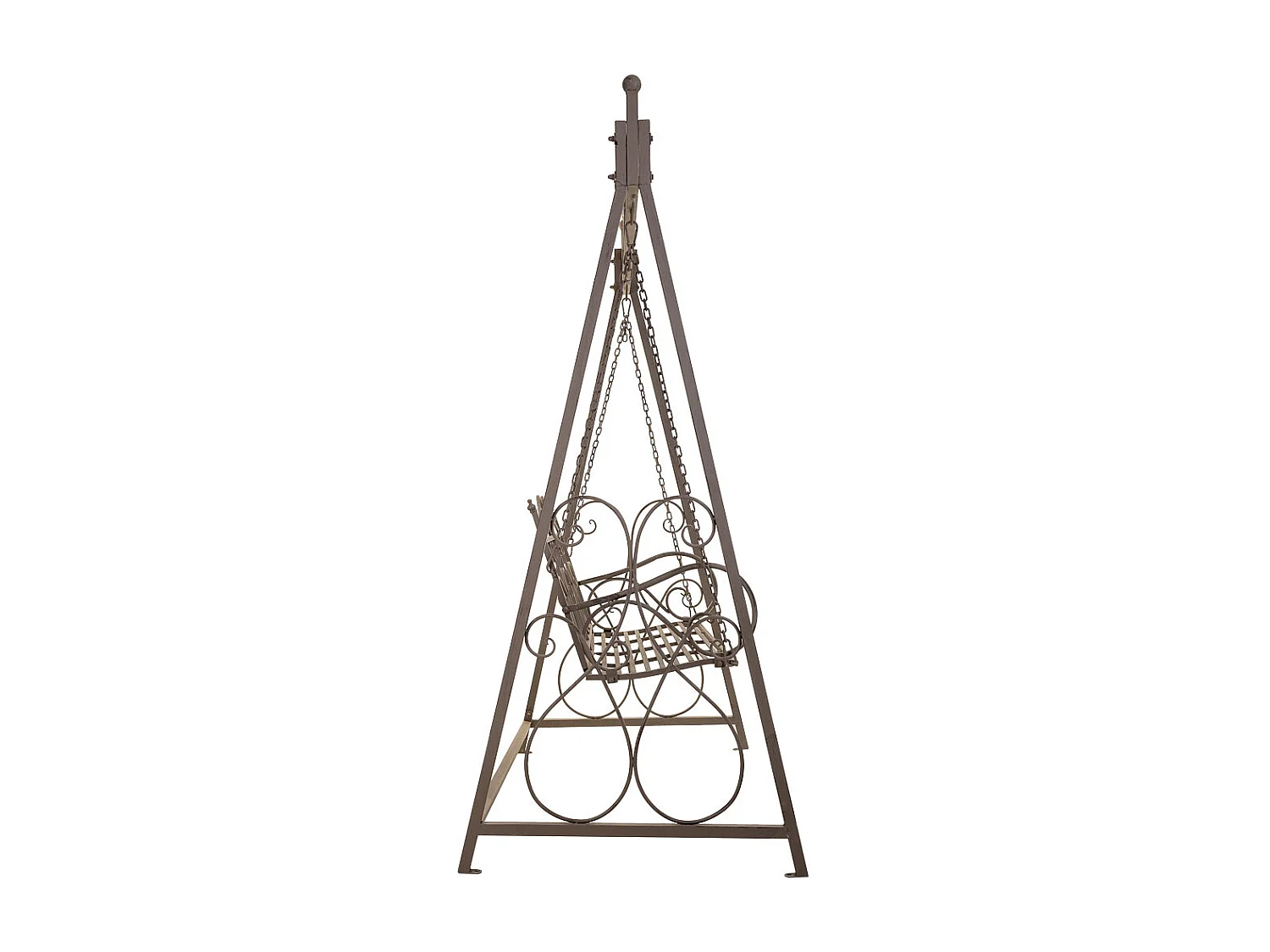 Schwarzes Schaukel aus Schmiedeeisen 161x90x214h cm