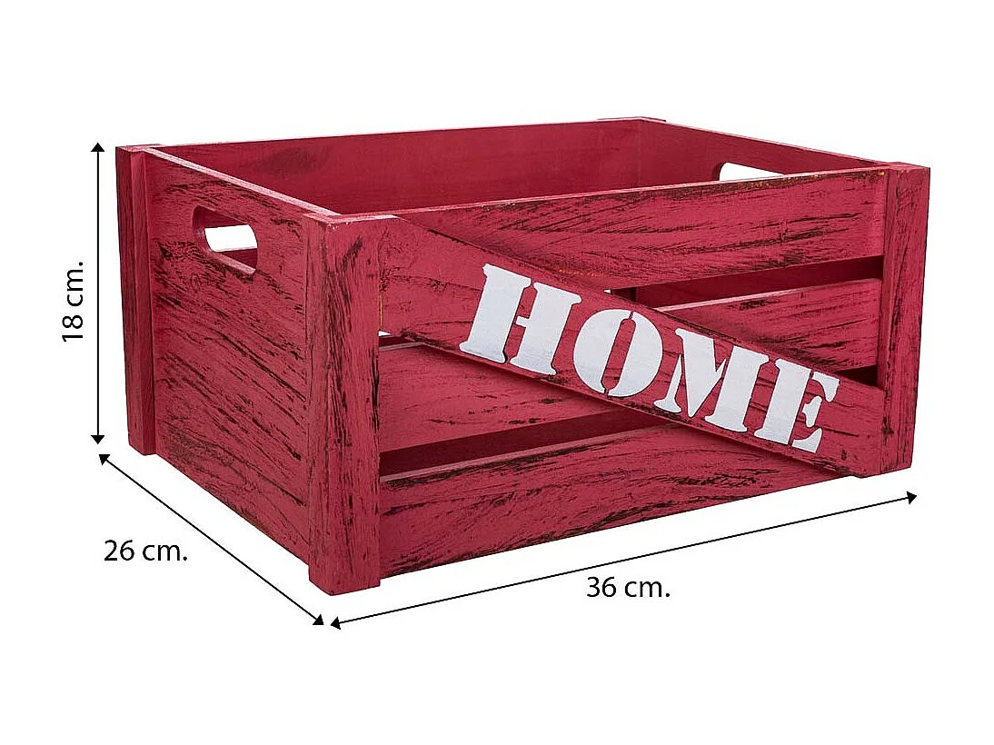 Holzschubladen 2er Set 36x26x18 -31x21x16h cm