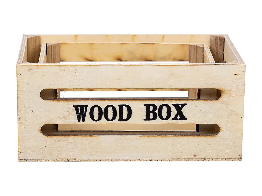 Holzschubladen-Set 2-teilig braun 20x13x09-16x11x08h cm