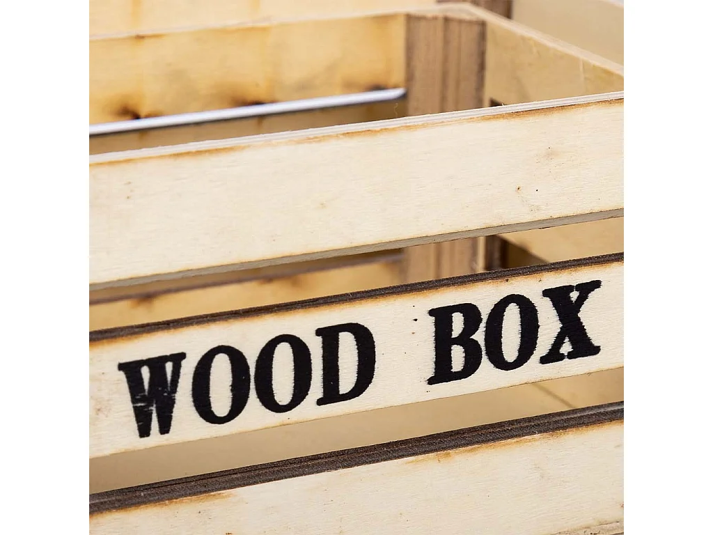 Holzschubladen-Set 2-teilig braun 20x13x09-16x11x08h cm