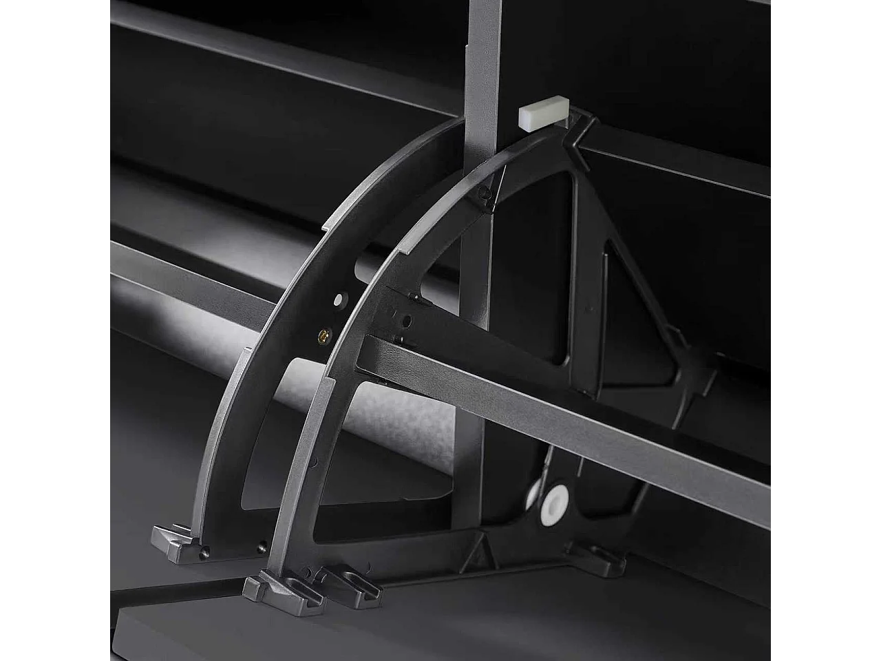 Meuble à chaussures noir avec 6 portes abattants 118x25x115 cm