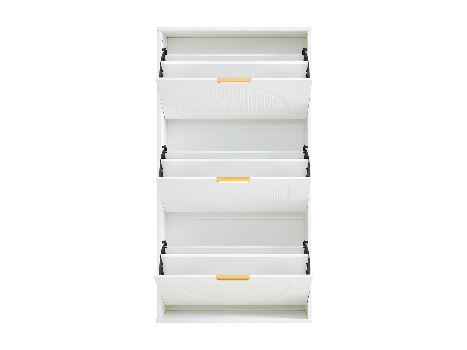 Meuble à chaussures avec 3 portes - Blanc 60 x 24 x 114 cm