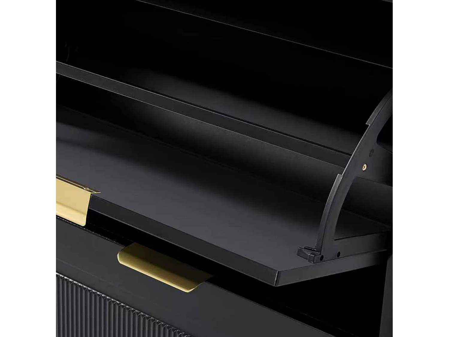 Meuble à chaussures avec 3 portes - Noir 60 x 24 x 114 cm