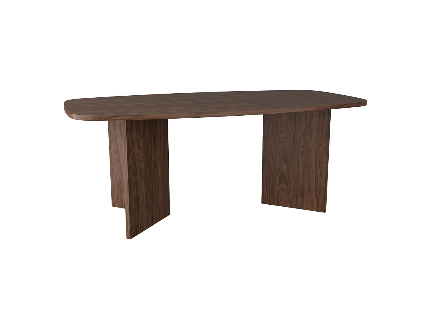 Table à manger rectangulaire – aspect noyer Wisconsin – 190x100 cm – PIANO