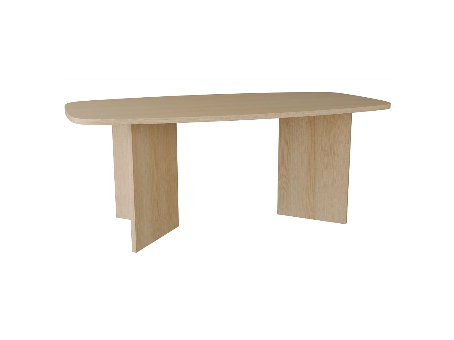 Table à manger rectangulaire – aspect chêne Lindberg – 190x100 cm – PIANO