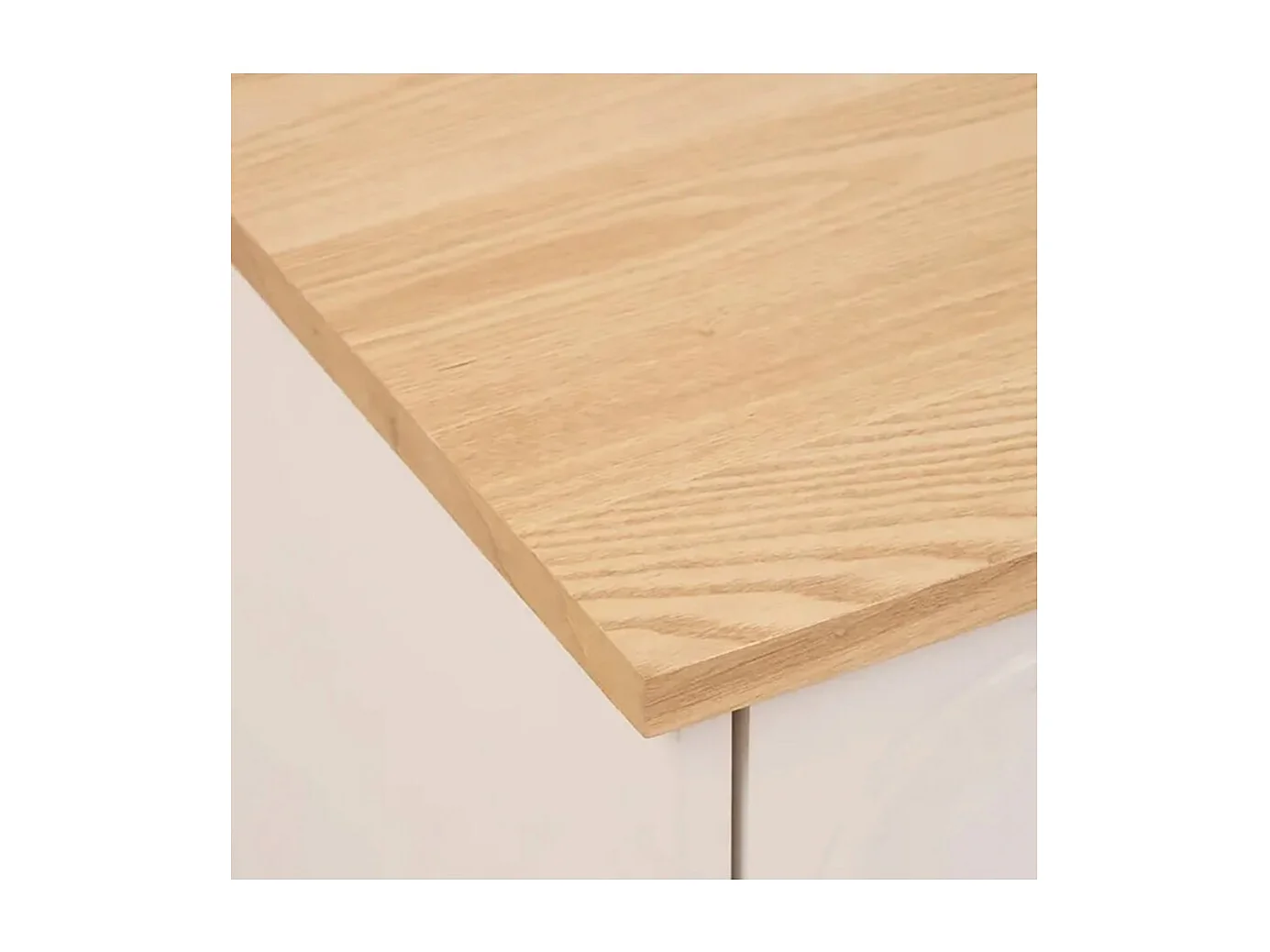 Chiffonnier meuble de rangement avec 5 tiroirs, coloris ivoire - Longueur 45 x Profondeur 39 x Hauteur 113 cm