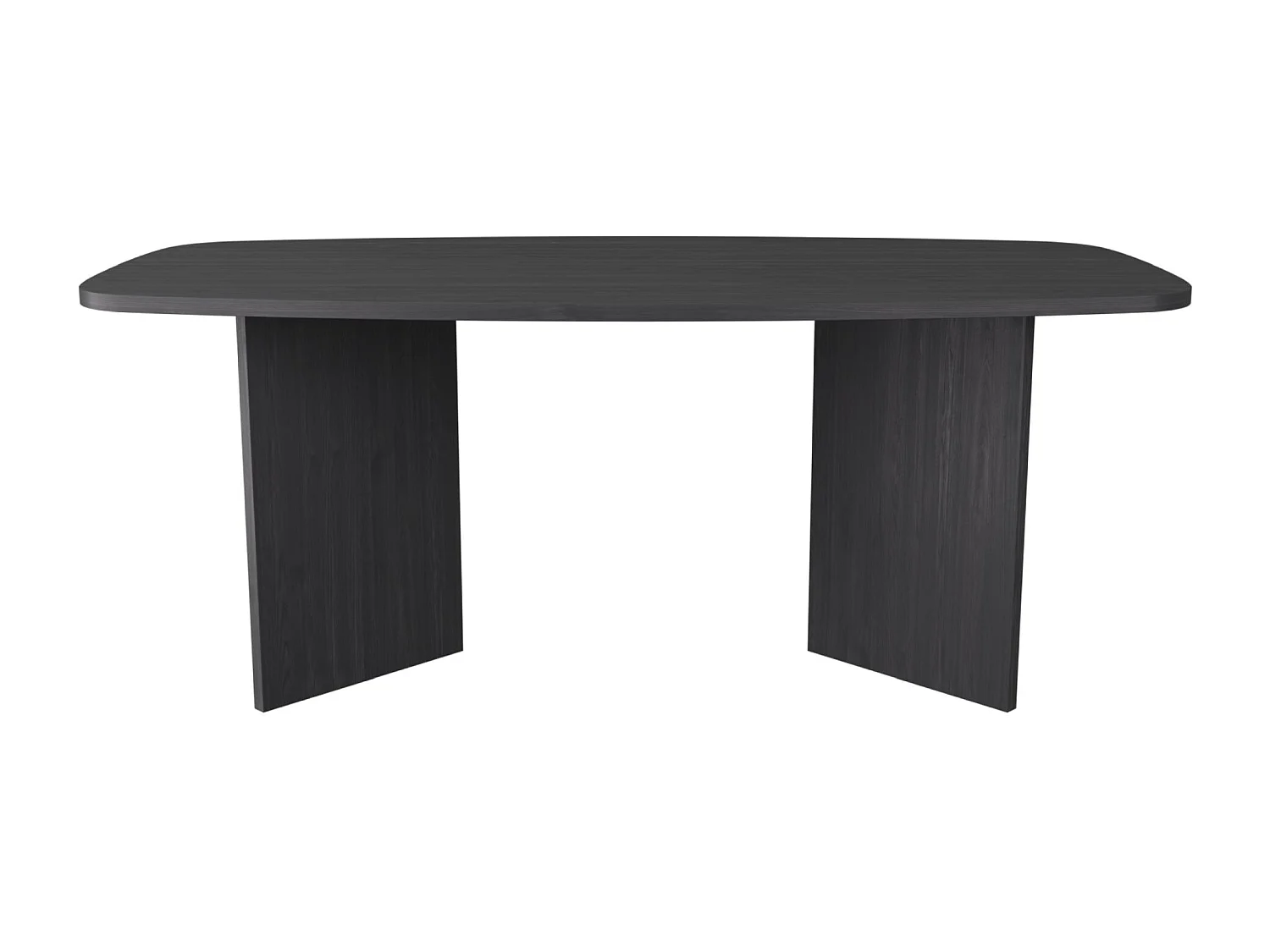 Esstisch 190 x 100 cm – Esche-Schwarzgrau-Optik – PIANO