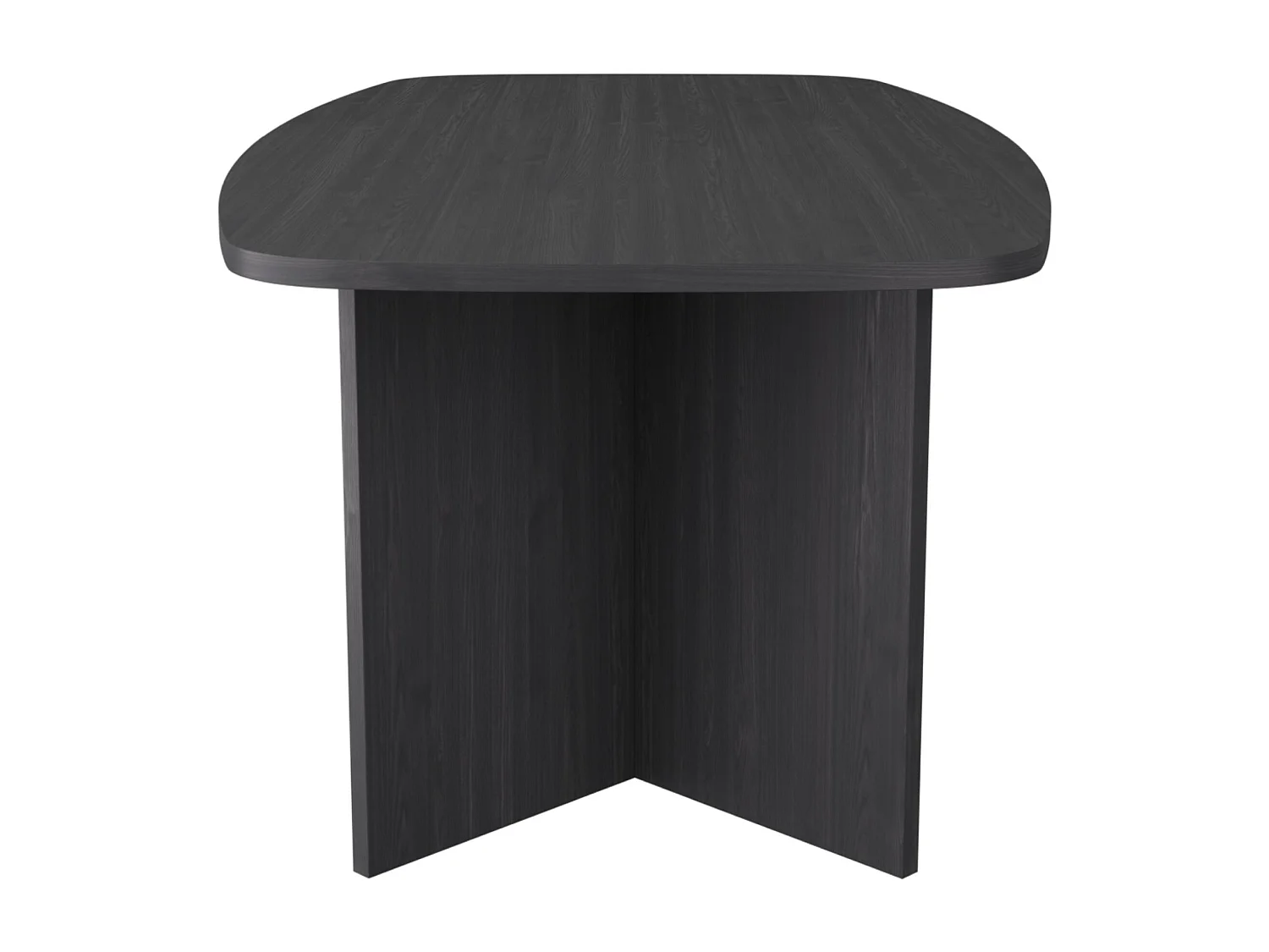 Esstisch 190 x 100 cm – Esche-Schwarzgrau-Optik – PIANO