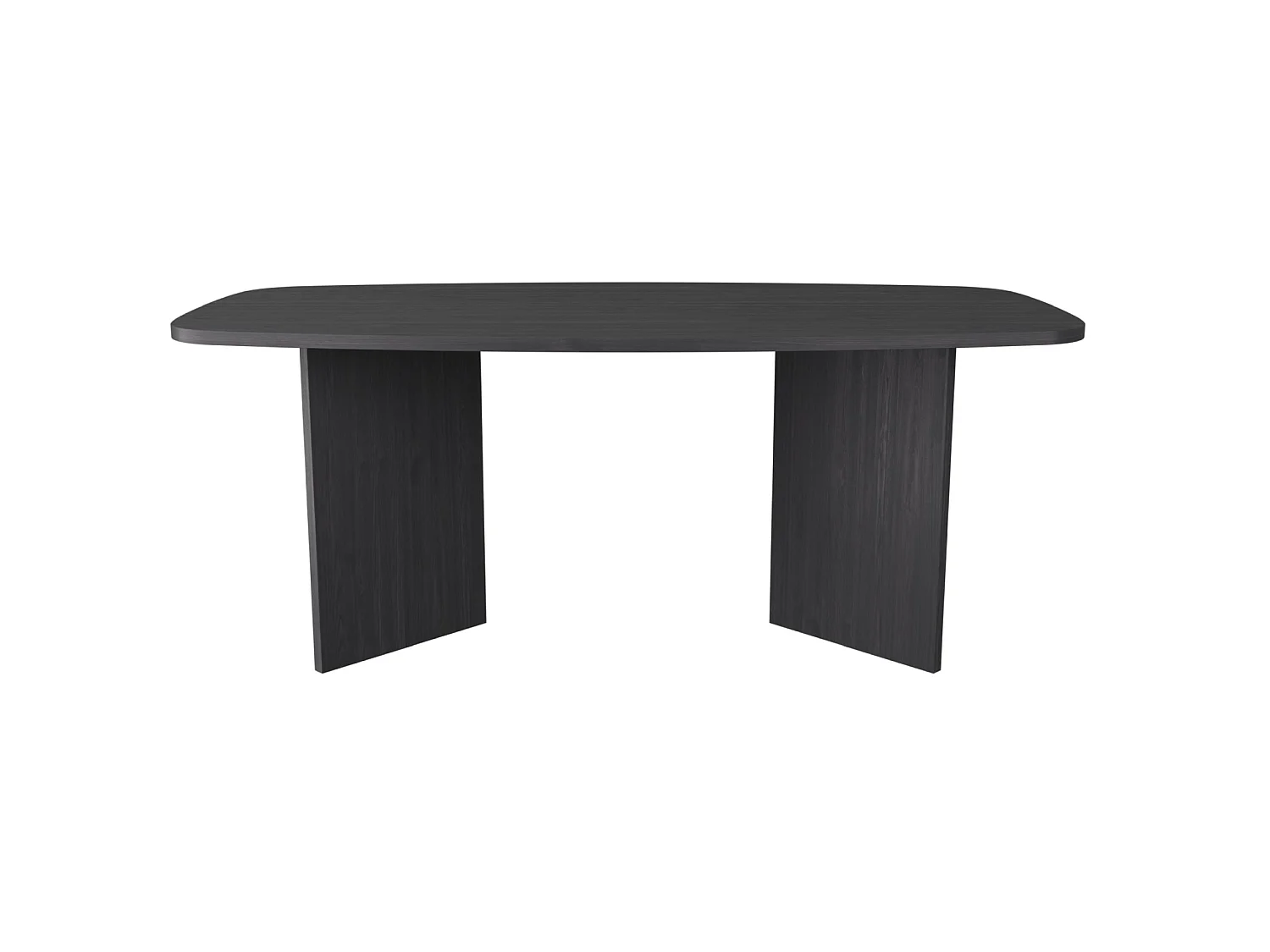 Table à manger rectangulaire – aspect frêne noir-gris – 190x100 cm – PIANO