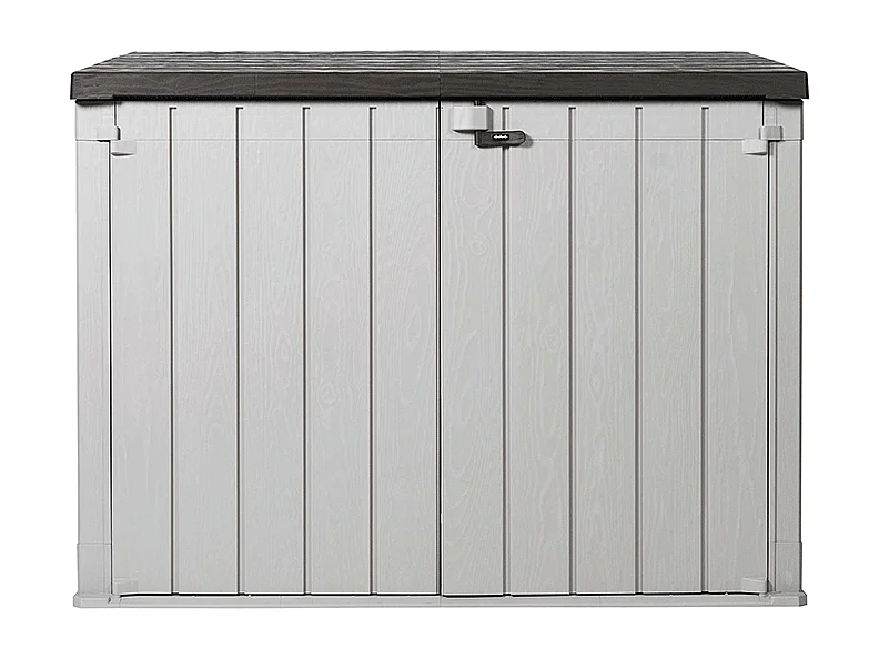 Coffre de jardin TOOMAX STORAWAY PLUS 2XL 2270 L finition aspect bois taupe/marron