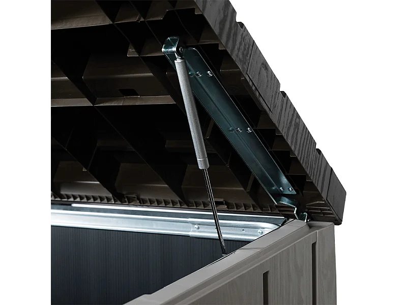 Coffre de jardin TOOMAX STORAWAY PLUS 2XL 2270 L finition aspect bois taupe/marron