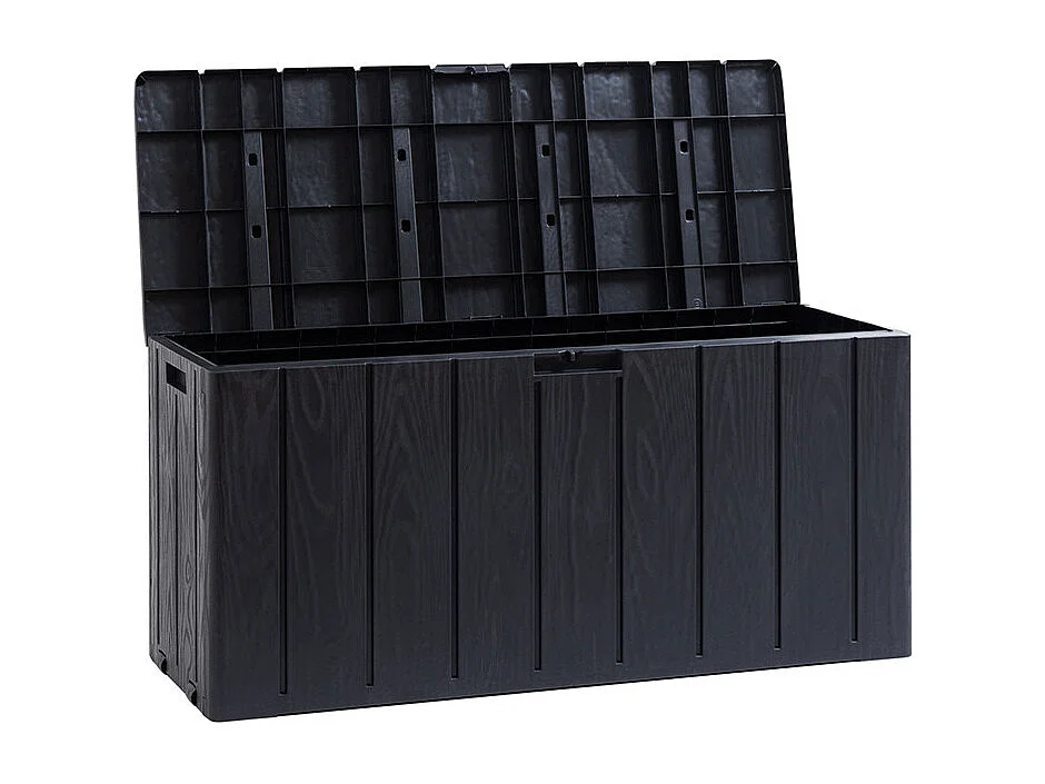 Coffre de jardin TOOMAX BRAVO 270L 270 L verrouillable aspect bois anthracite