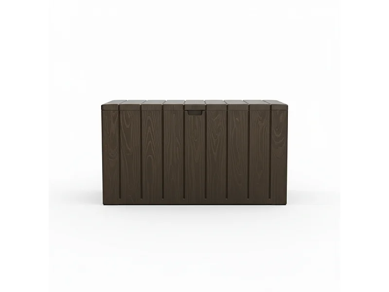 Coffre de jardin TOOMAX BRAVO 270L - 270 L, verrouillable, aspect bois marron