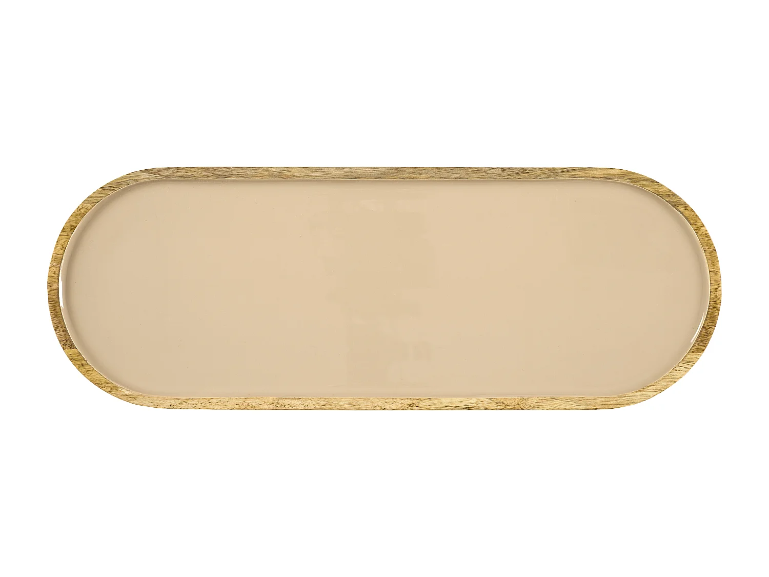 Plat De Presentation Manguier Dune Uni 50cm Marron, Beige