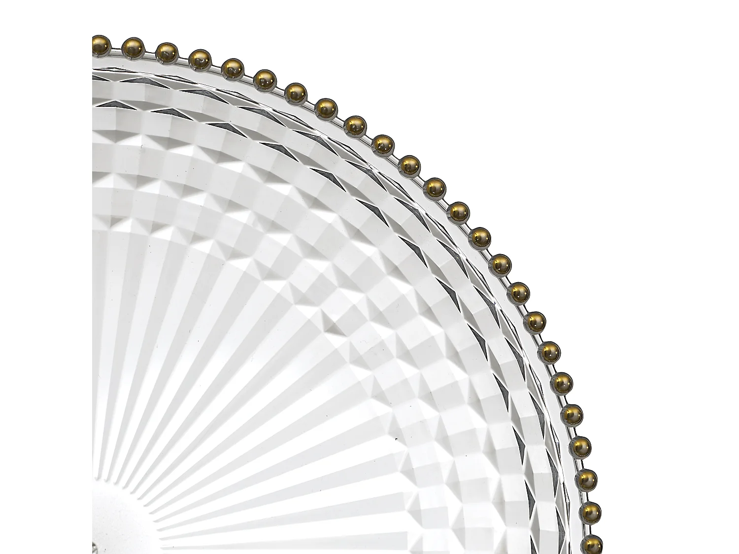 Plateau Rond Plastique D38.5cm Sabah Transparent, Or