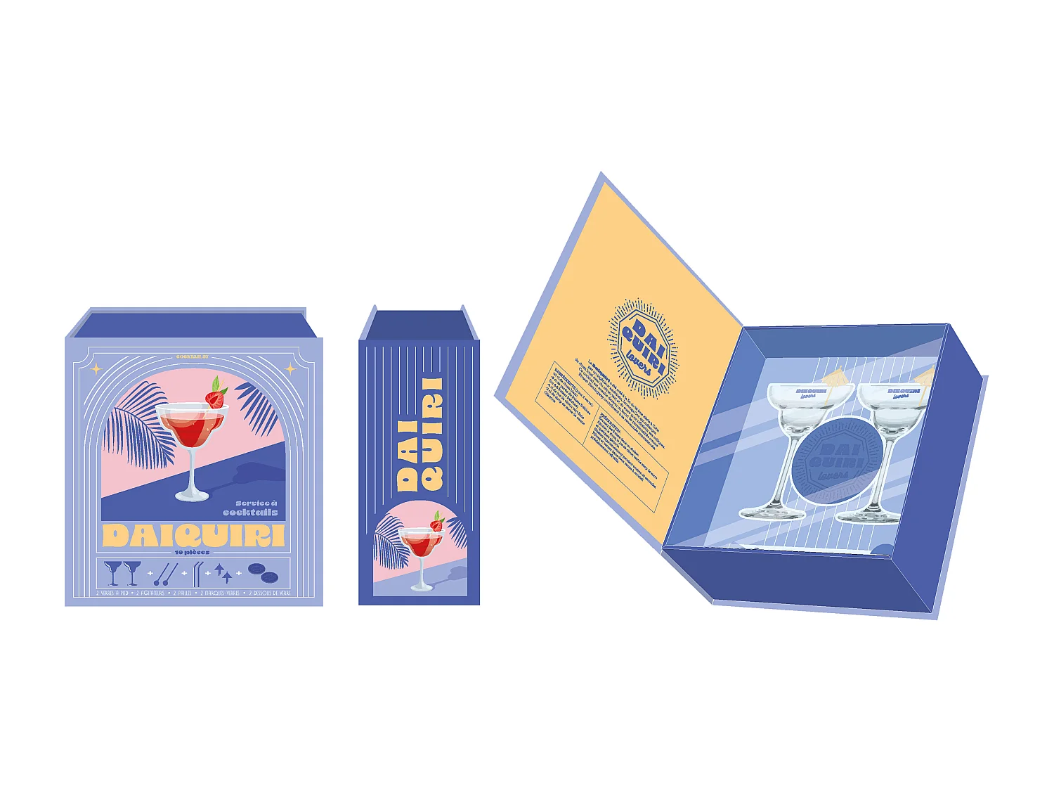 Coffret Cocktail 10pcs Daiquiri Bleu