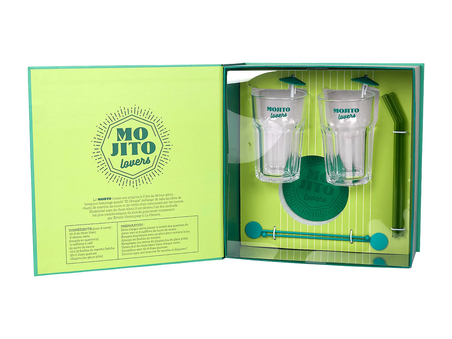 Coffret Cocktail 10pcs Mojito Vert