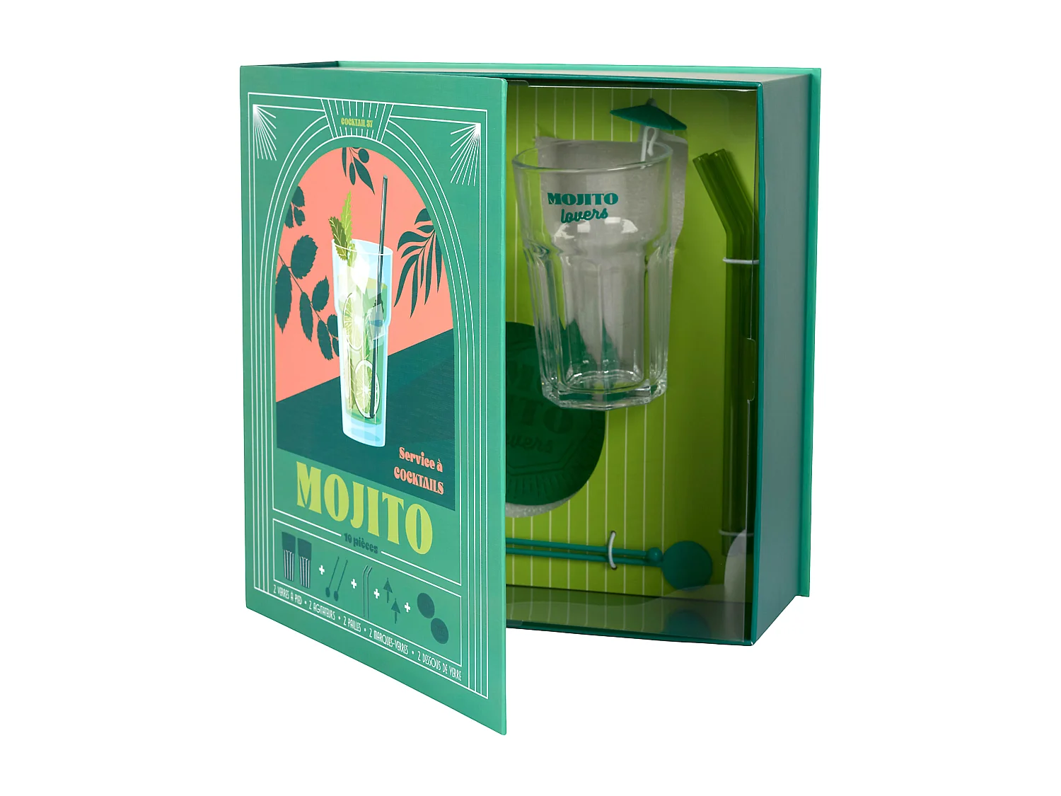 Coffret Cocktail 10pcs Mojito Vert