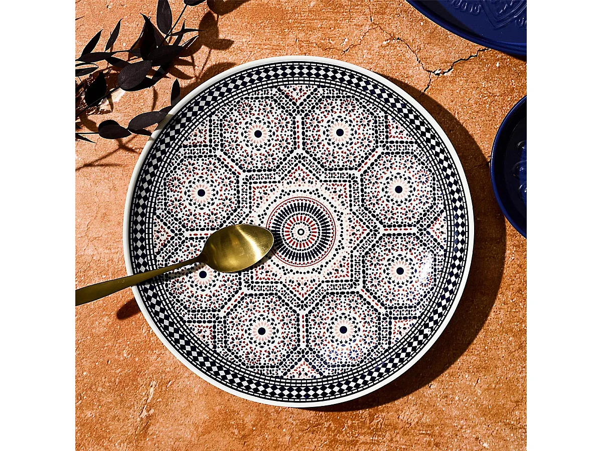 Plat De Presentation New Mirage D30.5cm Bleu, Multicolore