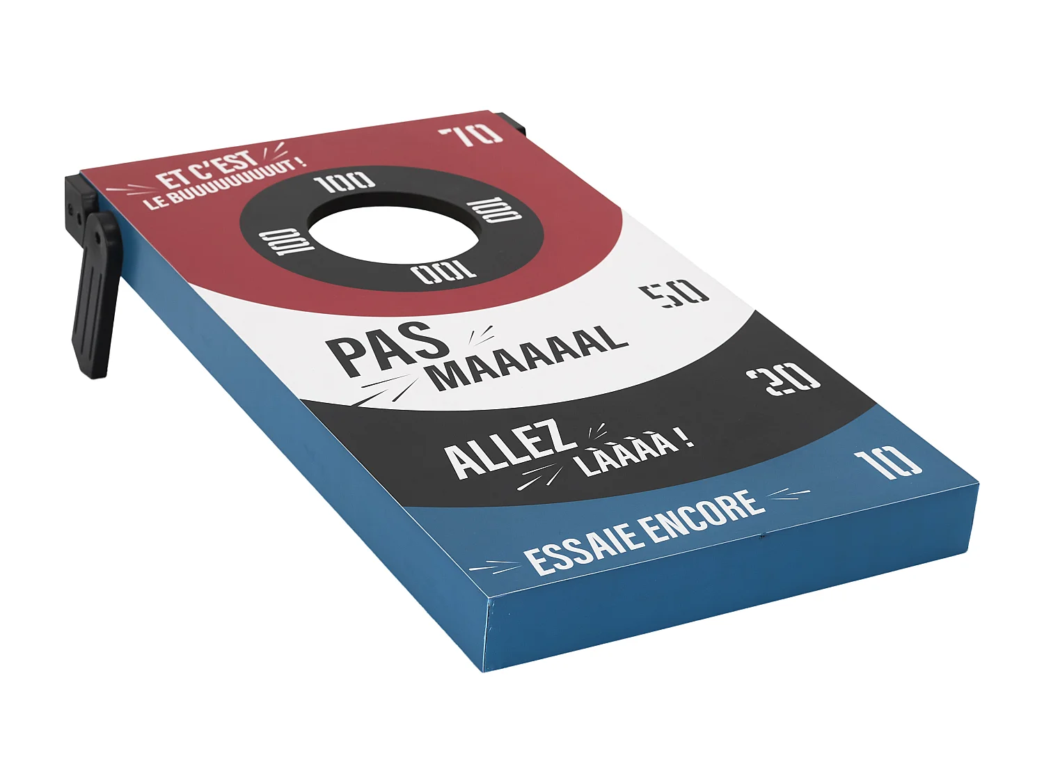 Jeu 2 en 1 Lancer de Sac et Tic Tac Toe M6 en Bois avec 8 Sacs, Plateau Double Face Portable Blanc