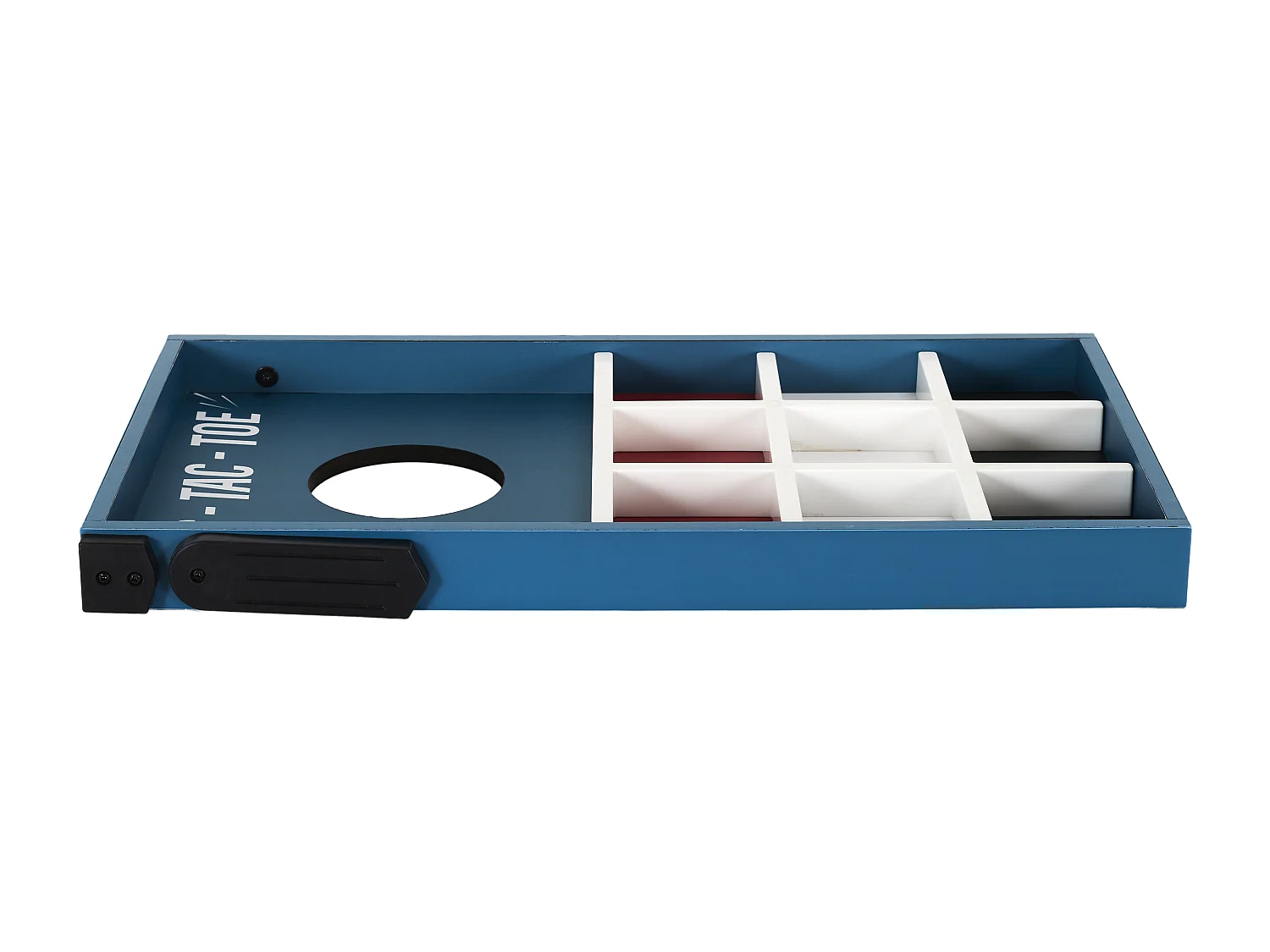 Jeu 2 en 1 Lancer de Sac et Tic Tac Toe M6 en Bois avec 8 Sacs, Plateau Double Face Portable Blanc