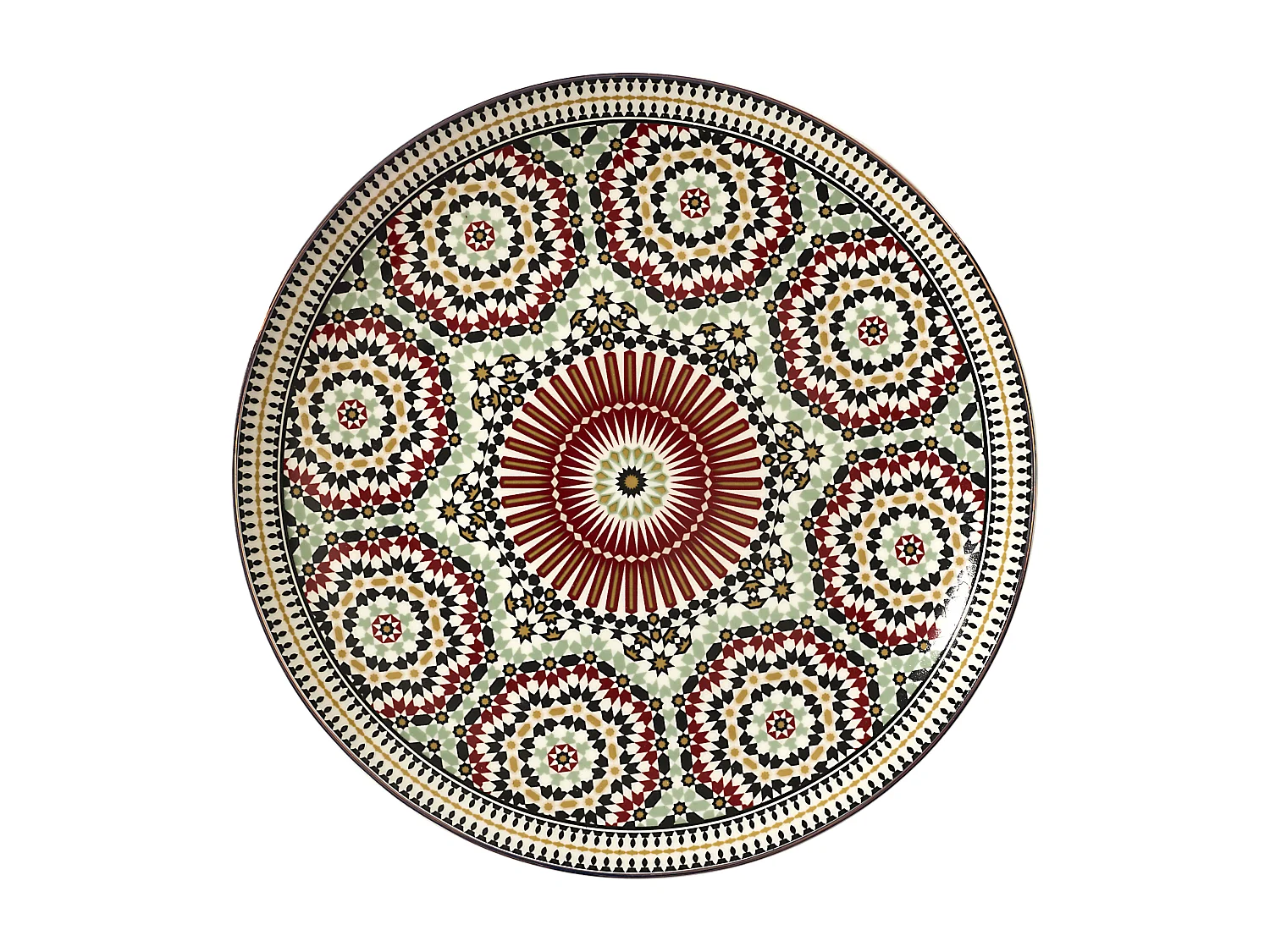 Assiette Zahra D26.5cm Multicolore