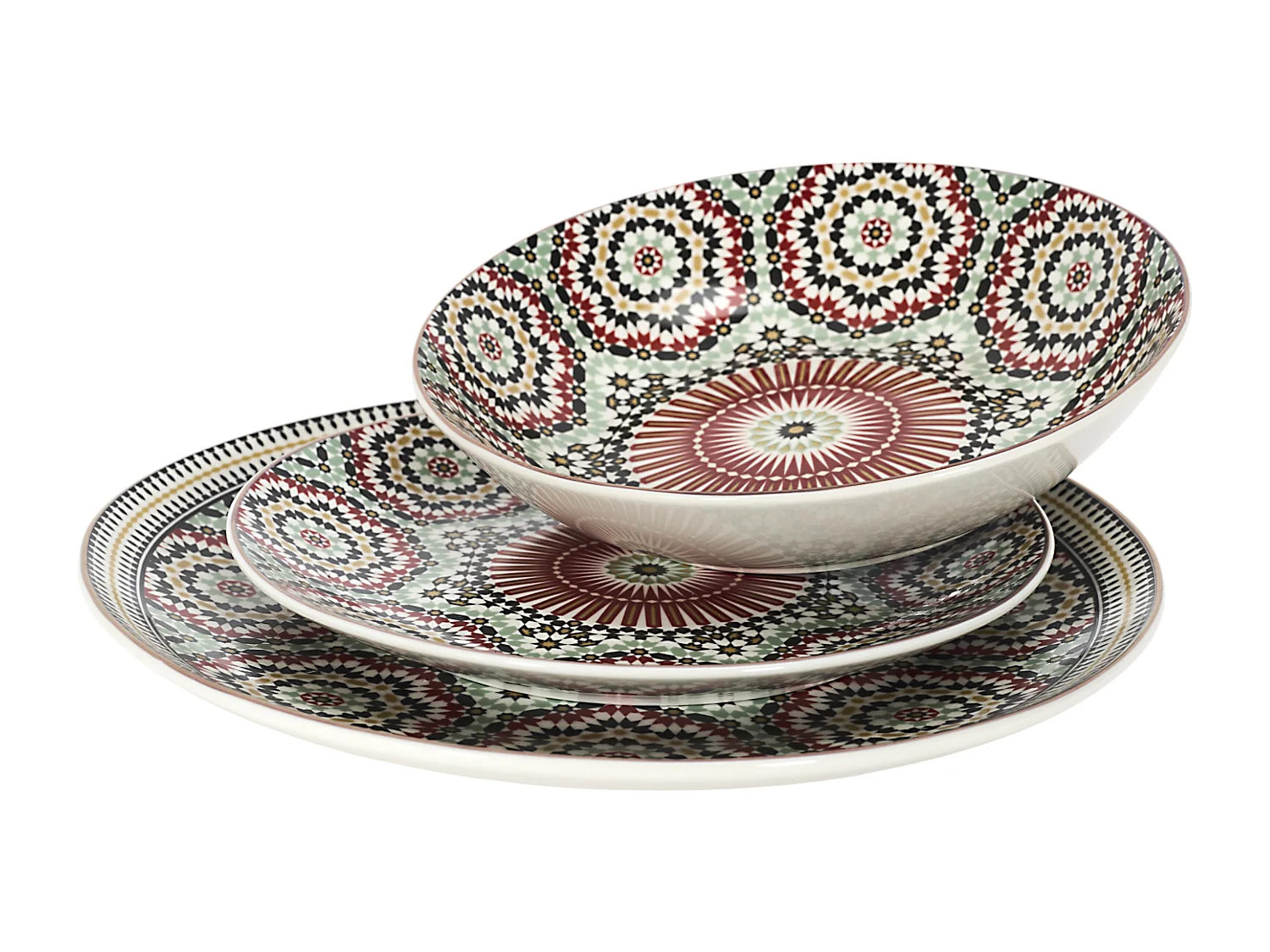Assiette Zahra D26.5cm Multicolore