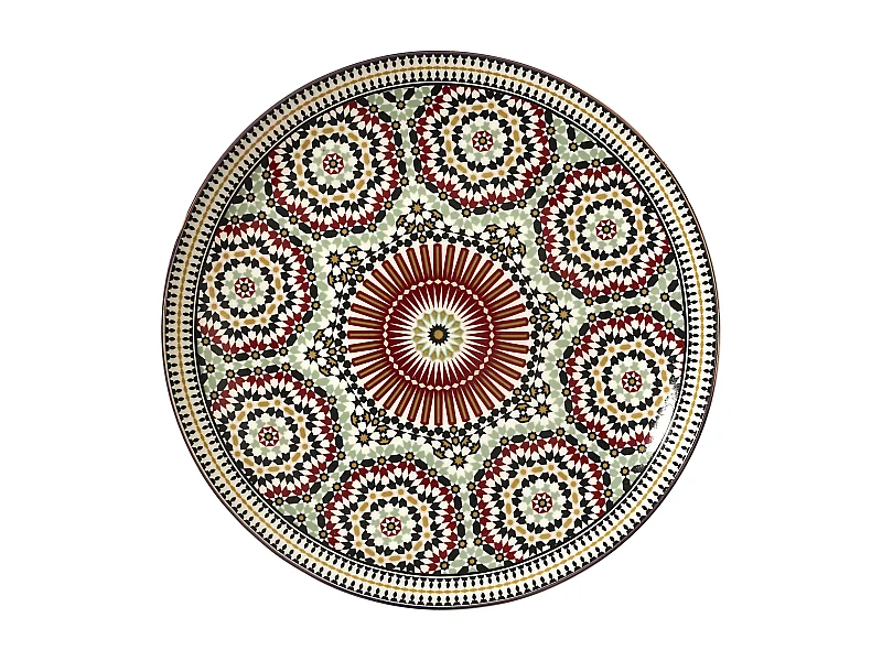 Assiette Zahra D26.5cm Multicolore