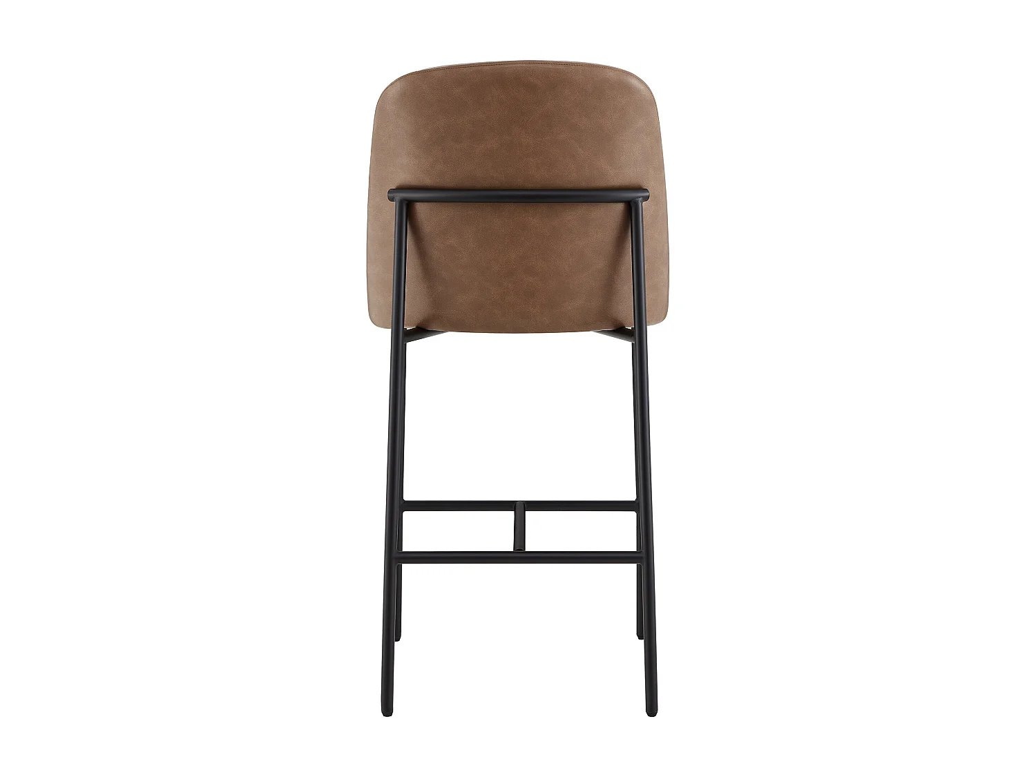 Lot de 4 Tabouret de Bar,Chaise de Bar,Chaises Hautes en PU, avec Dossier et Repose-Pieds, Hauteur 97 cm, pour Bars et Cuisine Brun