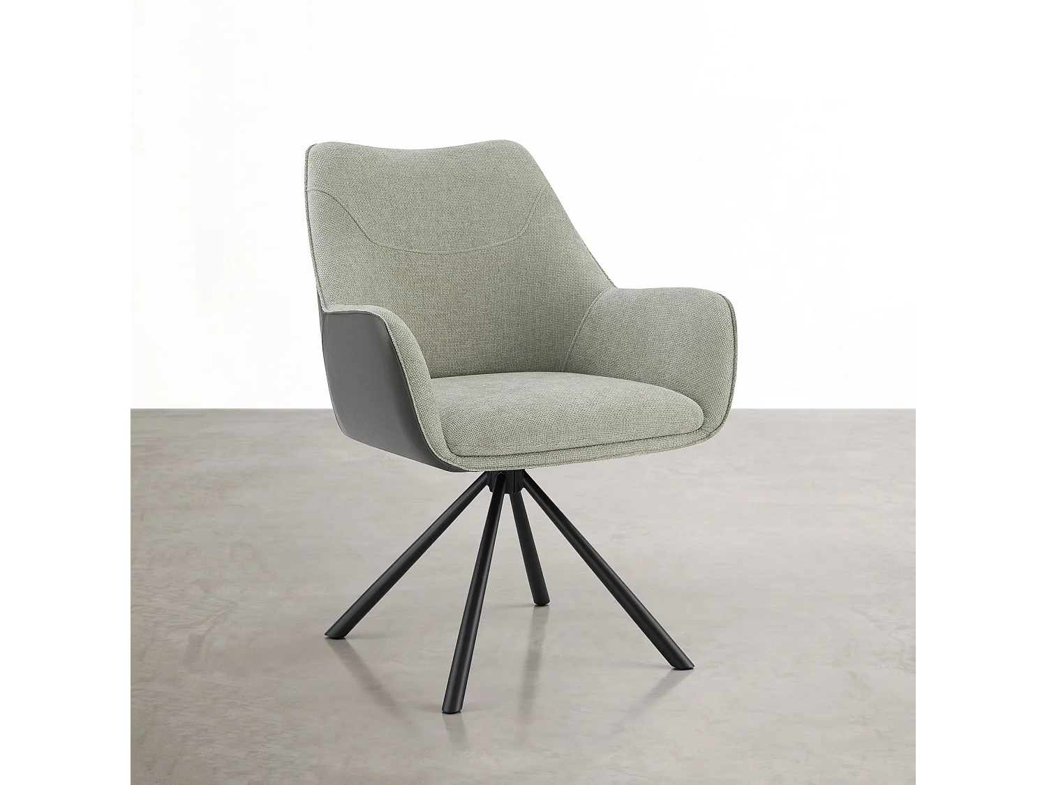 Lot de 4 Chaises de Salle à Manger, Fauteuil Pivotant à  360°, Chaise de Cuisine