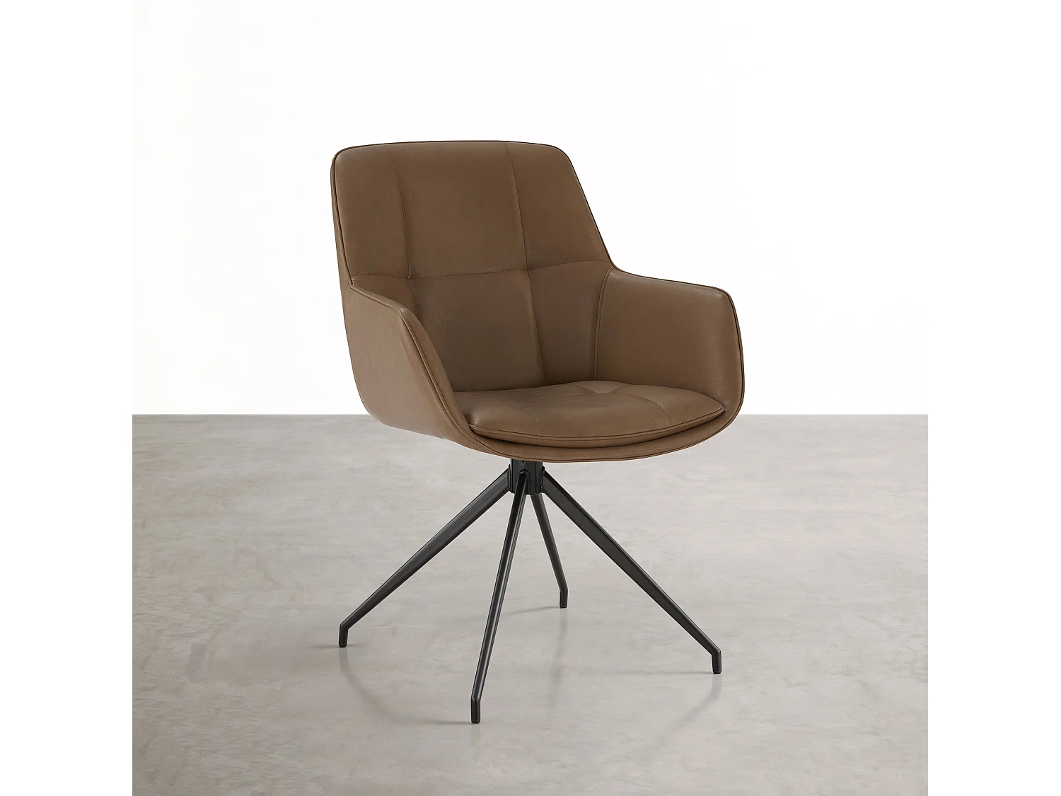 Lot de 4 Chaises de Salle à Manger,  Fauteuil Pivotant à  360°, Chaise de Cuisine en PU